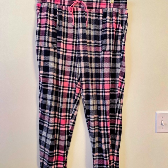 Pink and Navy warm Fleece PJ Set NWOT - Picture 1 of 8